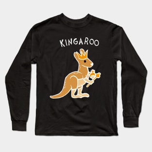 Kingaroo Kangaroo (White) Long Sleeve T-Shirt